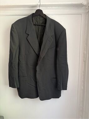 Canali Black Men's Notch Lapel Sport Coat